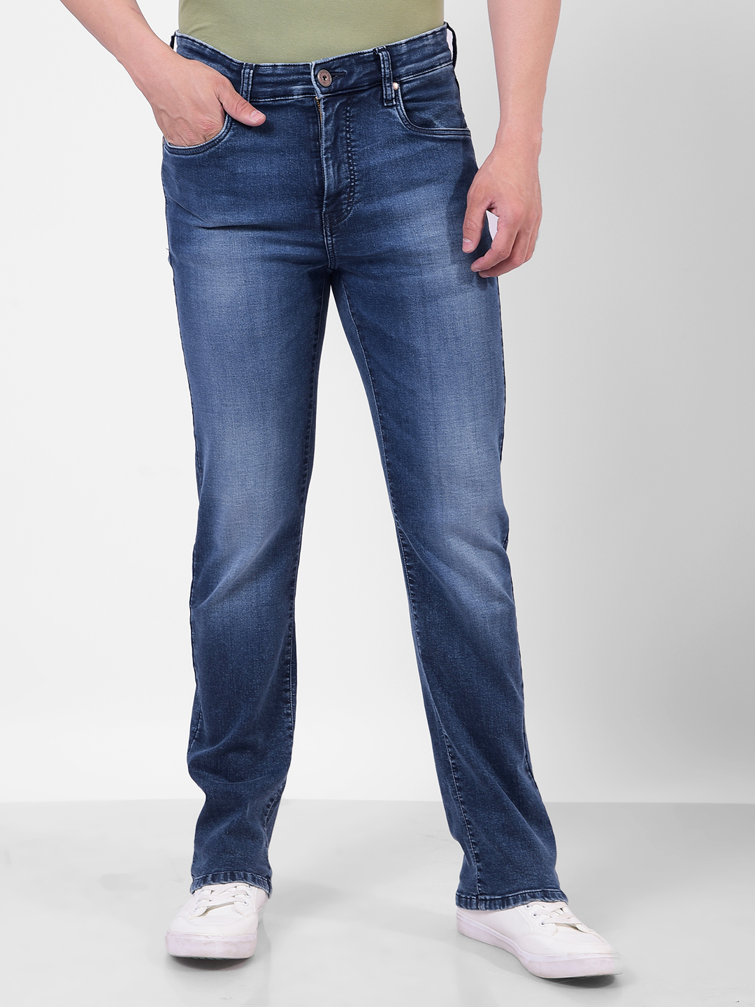 Numero Uno Men Solid Blue Jeans